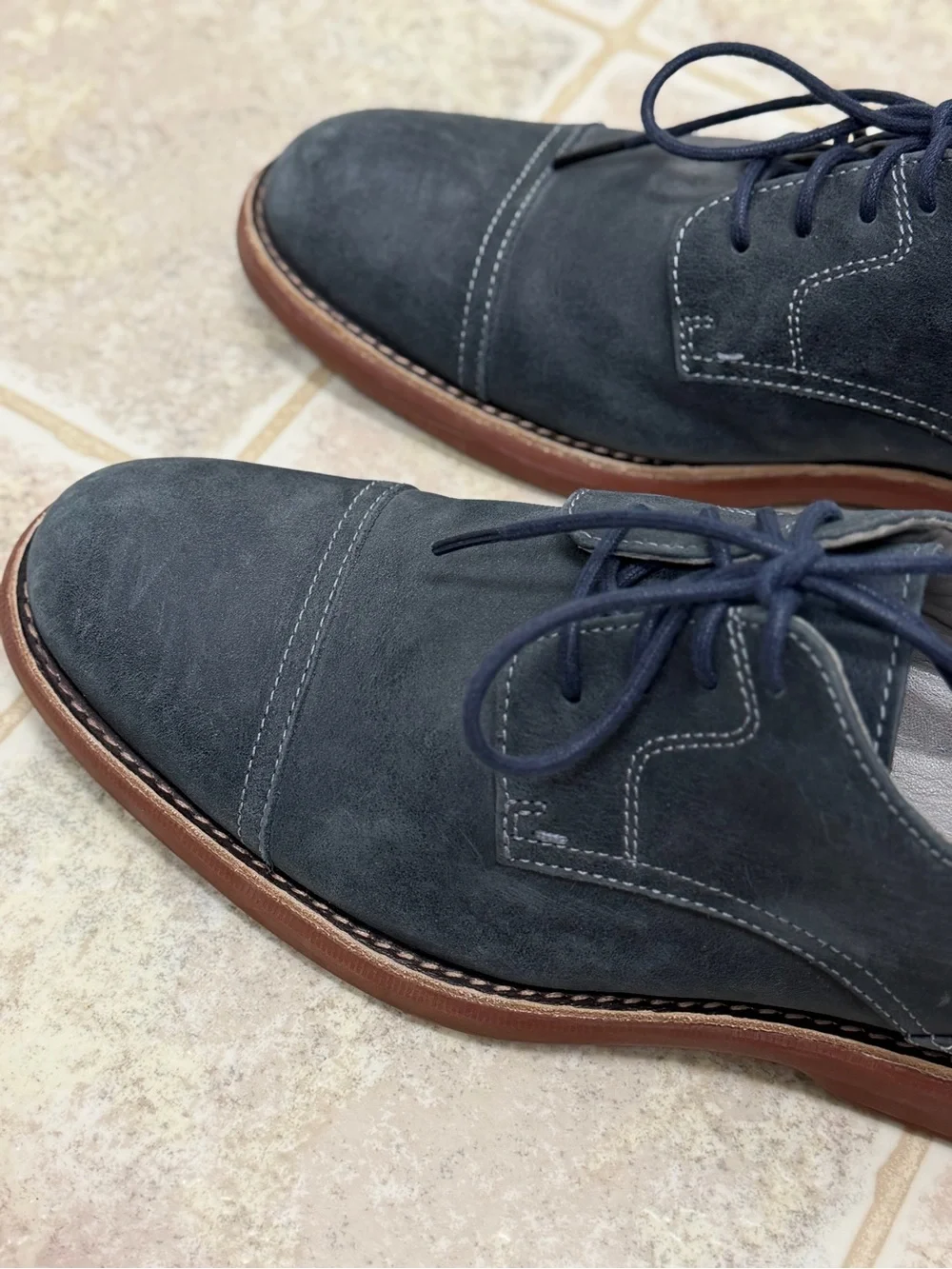 Sperry Gold Cup Bellingham Grey Suede Cap Toe Oxford ASV Dress Shoes 10